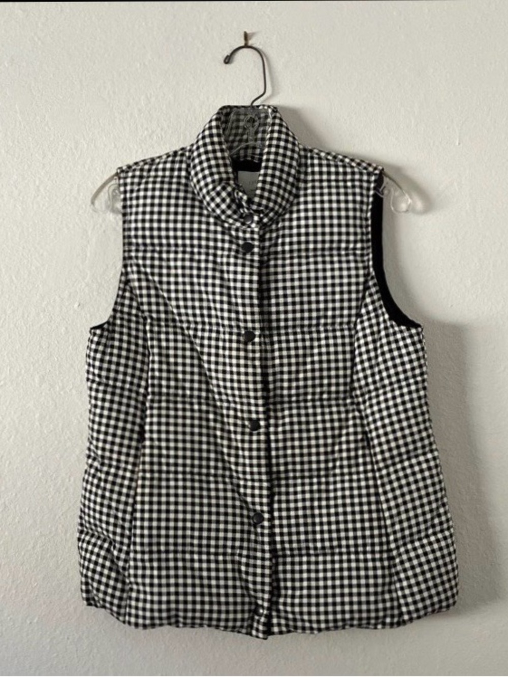 Black Checkered J. Jill Vest